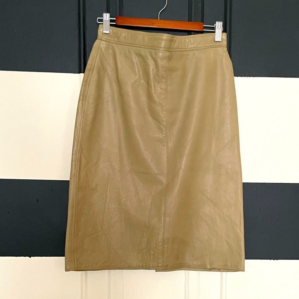 A-Line Leather Skirt  